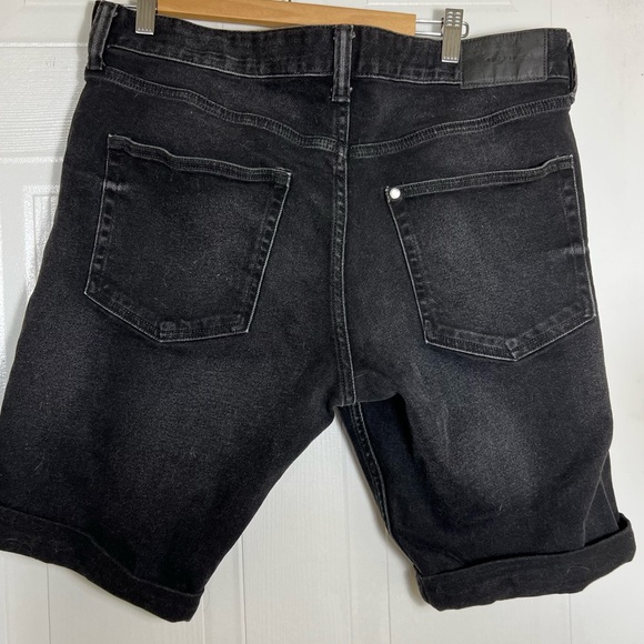 Slim Fit Black Jean Short - Picture 2 of 3